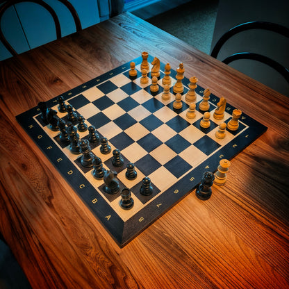 Skakbræt SORT & Skakbrikker GERMAN STAUNTON BLACK