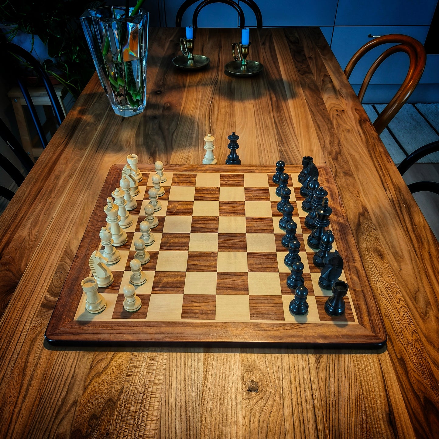 Skakbræt LUX & Skakbrikker GERMAN STAUNTON BLACK