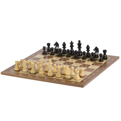 Chess Board WALNUT & Chess Pieces GERMAN STAUNTON BLACK